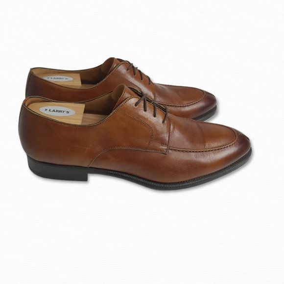 Apron Toe Derby Brown Leather Oxford 